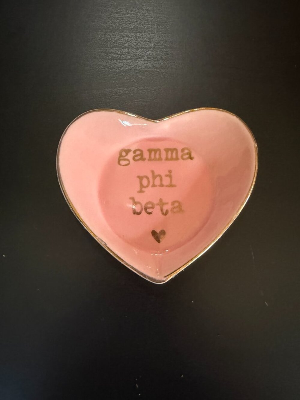 Gamma Phi Beta G Phi Sorority Trinket Small Dish Pink